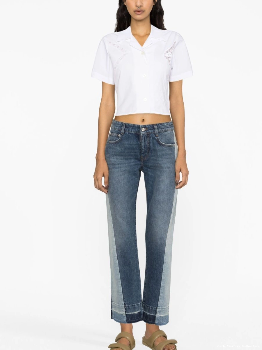Affordable McCartney colour-block jeans straight-leg Women Stella 0713
